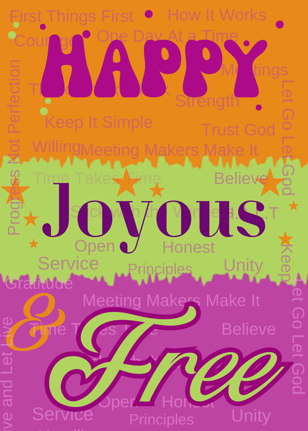 68. Happy Joyous Free Card. D03