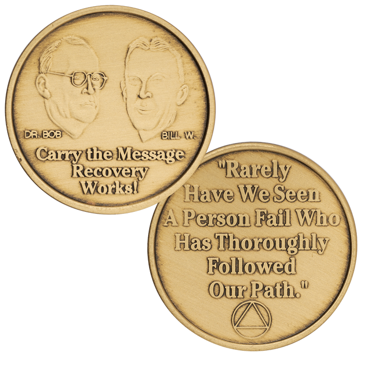 C15a. Carry the Message, Bill & Bob Bronze Coin.  BRM100