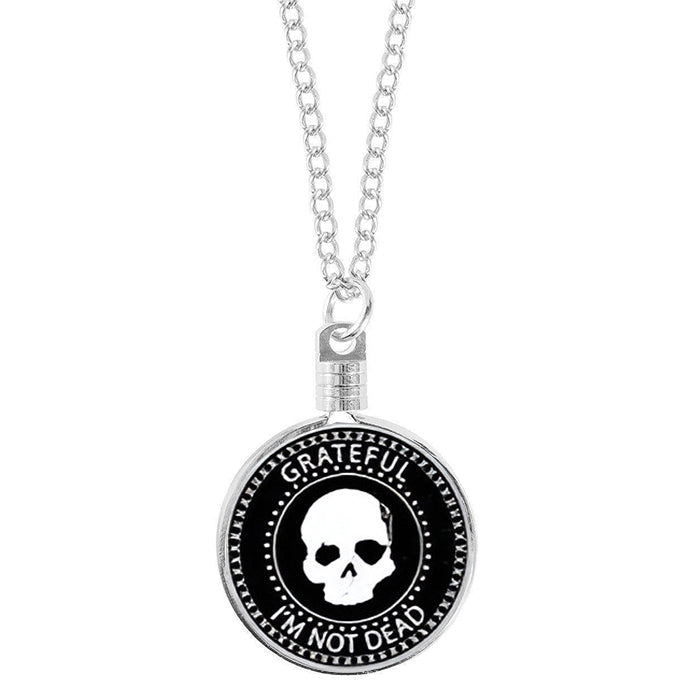 F005. Medallion Holder Necklace: Silver, 24 or 30 inch.