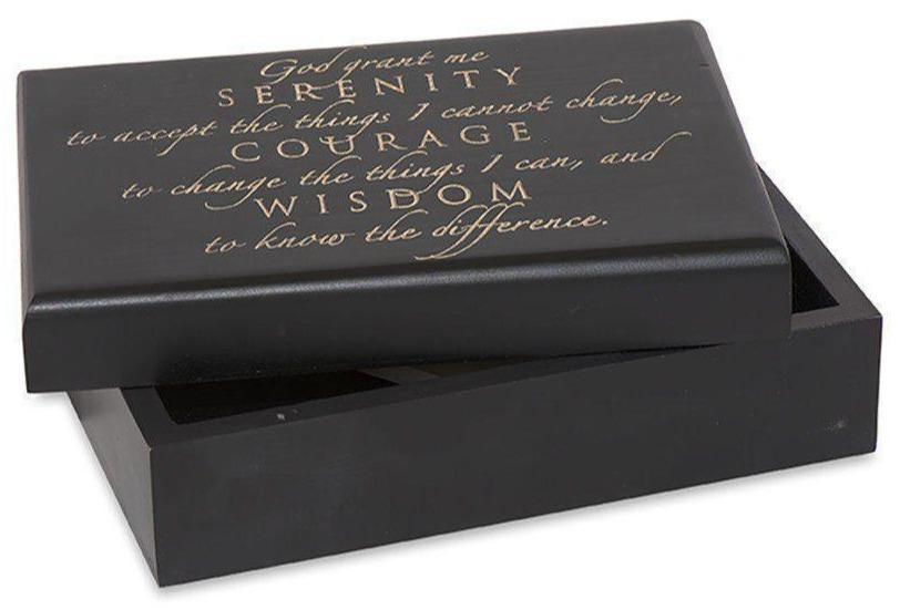 G023. God Box: Wood, Black Serenity Prayer Box. G17 - Premium Gifts from Abbey Press - Just $29.95! Shop now at Choices Books & Gifts