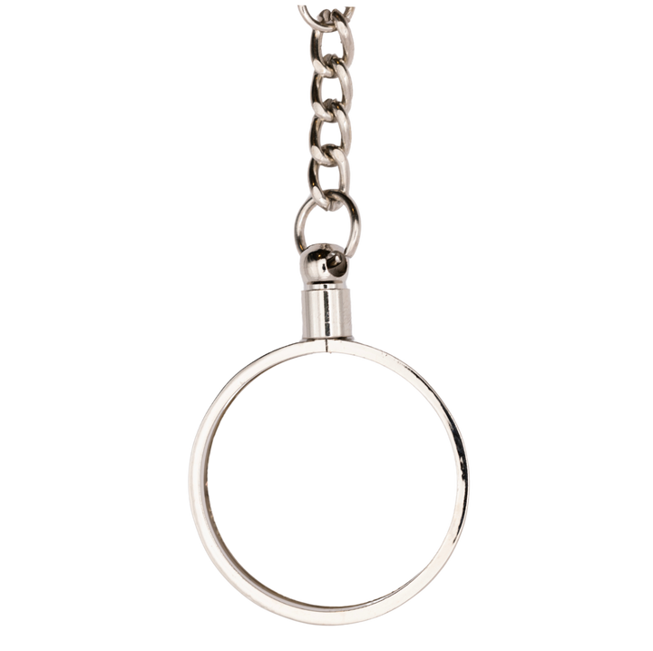 G041. Medallion Holder Necklace: Silver, 24 or 30 inch.