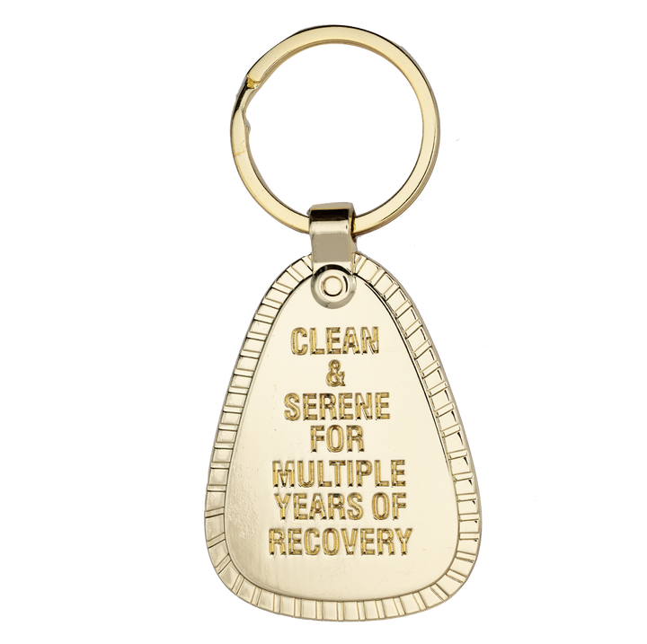 G043. Key Chain: NA Gold Metal