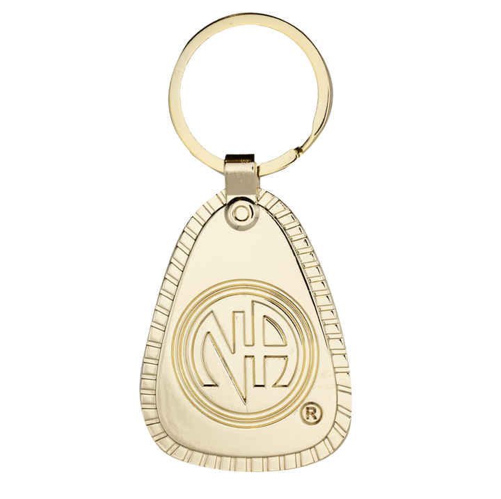 G043. Key Chain: NA Gold Metal