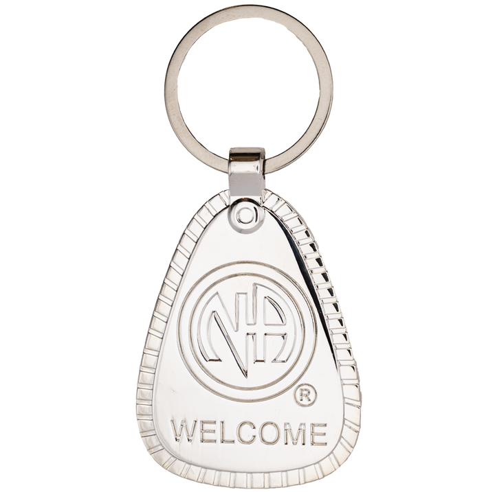 G044. Key Chain: NA Silver Metal