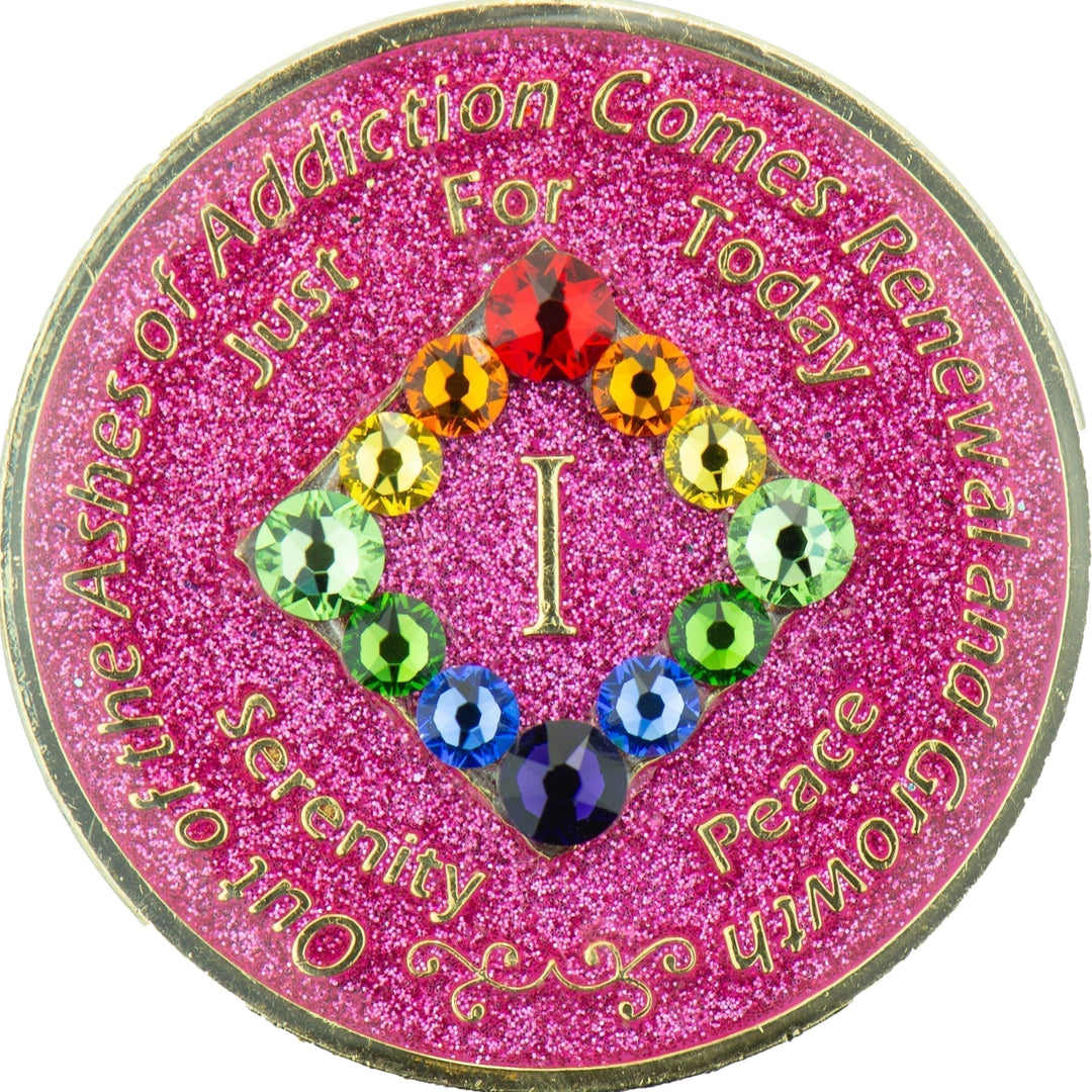 #N13. NA Glitter Pink Coin w LGBT (1-45)