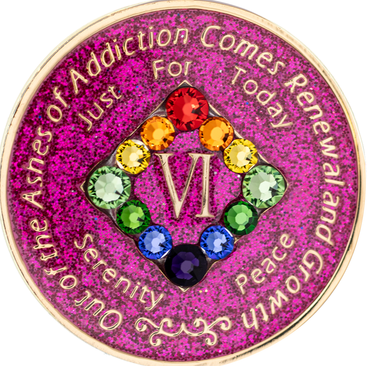 #N13. NA Glitter Pink Coin w LGBT (1-45)