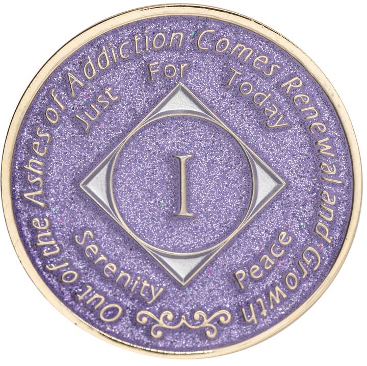 #N21. NA Glitter Lavender Coin (1-45)