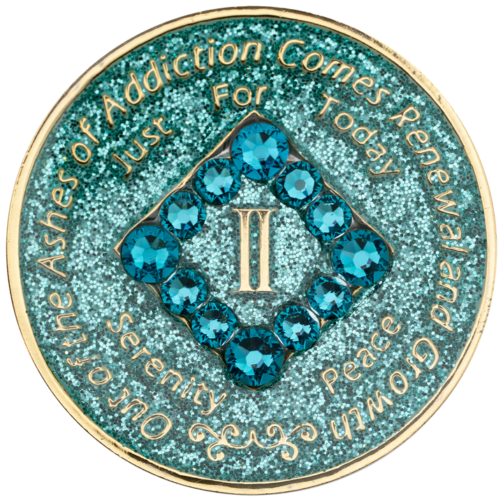 #N24. NA Glitter Turquoise  w Turq Bling (1-45)