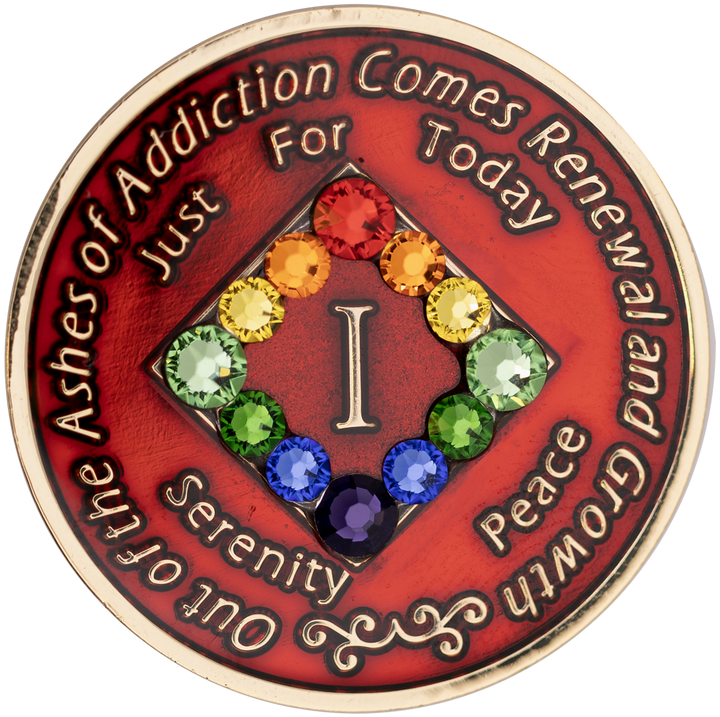 #N31. NA Red Coin w LGBT Crystals (1-45)