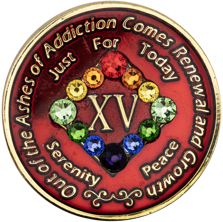 #N31. NA Red Coin w LGBT Crystals (1-45)