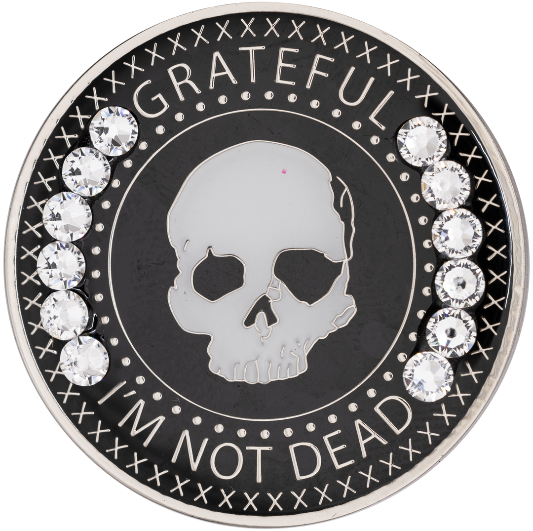 #Z01. Grateful I'm Not Dead Coin w White