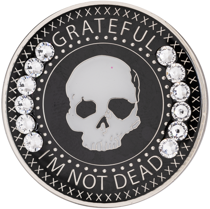 #Z01. Grateful I'm Not Dead Coin w White