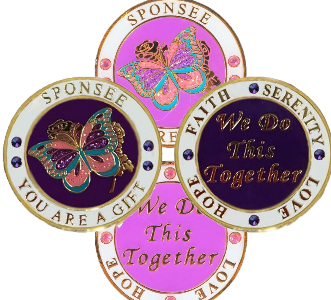 #Z13. Sponsee, Butterfly Recovery Medallion - Premium Medallions from Choices - Just $13.95! Shop now at Choices Books & Gifts