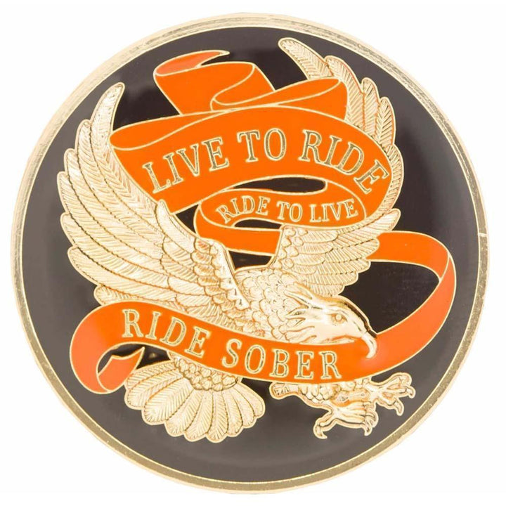 #Z10. Live To Ride Recovery Medallion - Premium Medallions from Choices - Just $13.95! Shop now at Choices Books & Gifts