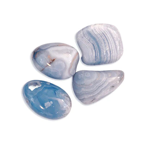 Z. Crystals: Blue Lace Agate (Tumbled)