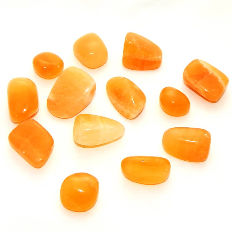 Z. Crystals: Orange Calcite (Tumbled)