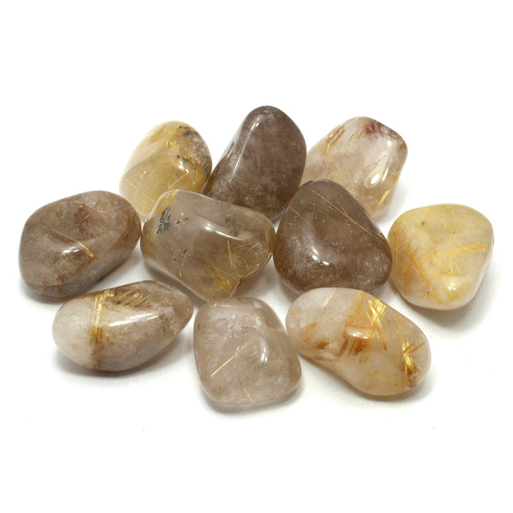 Z. Crystals: Rutilated Quartz (Tumbled)