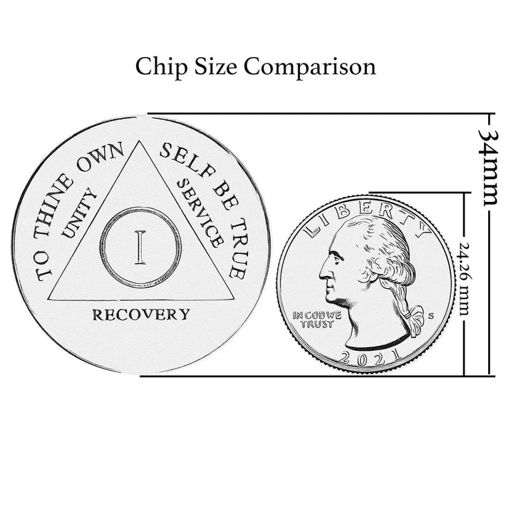 #a02. AA Chip Glow Coin w Purple Trans Crystals (1-65)