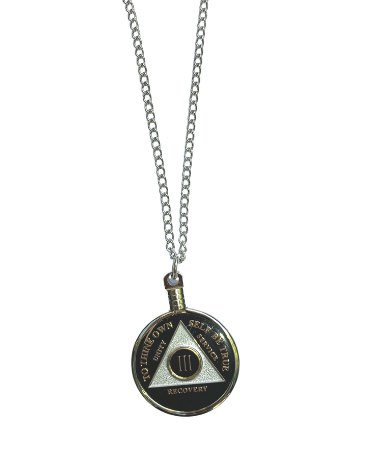 nz51. Medallion Holder Necklace: Silver, 24 or 30 inch. - Premium Jewelry from Choices - Just $10.95! Shop now at Choices Books & Gifts