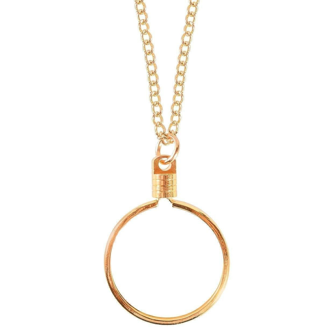 nz52. Medallion Holder Necklace: Gold, 24 or 30 inch. - Premium Jewelry from Choices - Just $10.95! Shop now at Choices Books & Gifts