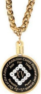 nz54. Medallion Holder Necklace: Gold THICK Chain, 30 inch. - Premium Jewelry from Choices - Just $13.95! Shop now at Choices Books & Gifts