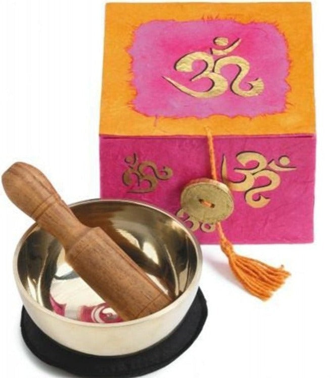 G133. Chakra Mini Singing Bowl - Om Symbol