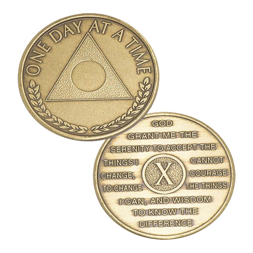 #Z64a.  Al-Anon Medallion in Bronze With Volcano Crystals (years 1-40) - Premium Medallions from Choices - Just $9.95! Shop now at Choices Books & Gifts